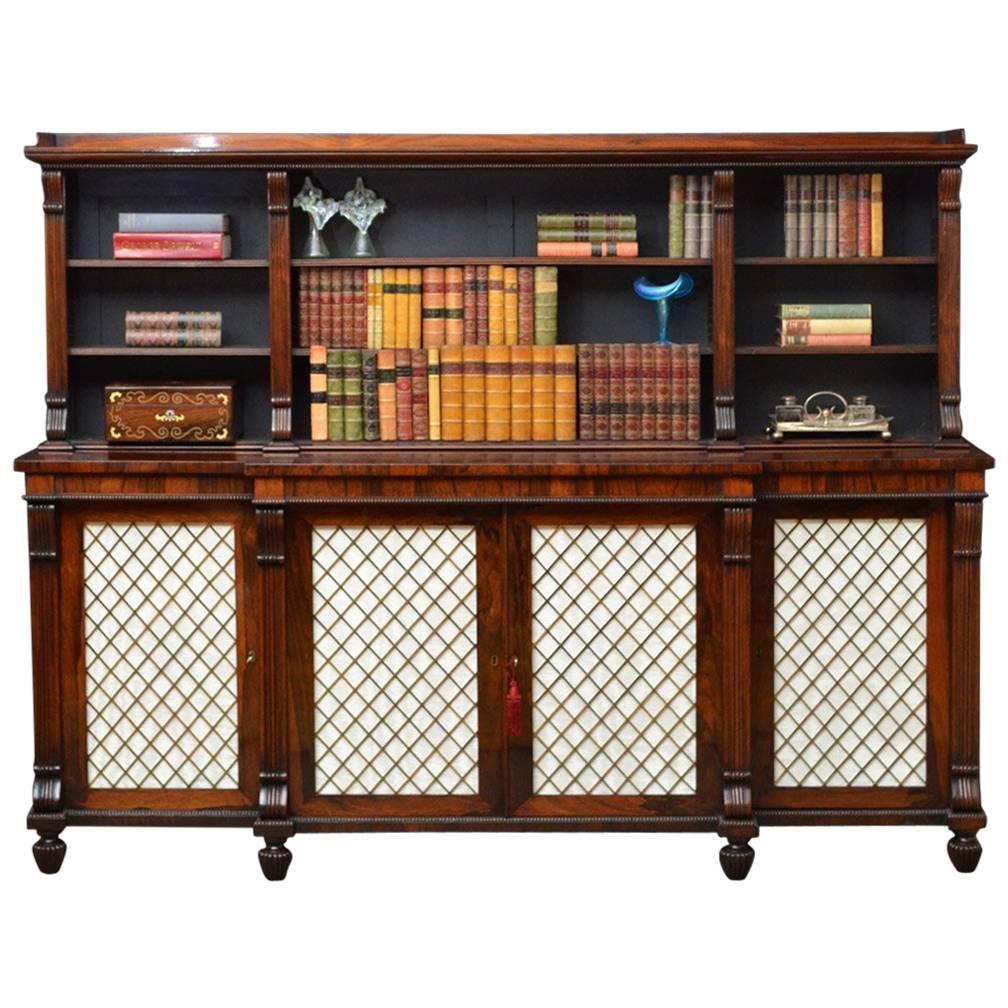 Regency Rosewood Cabinet Bookcase