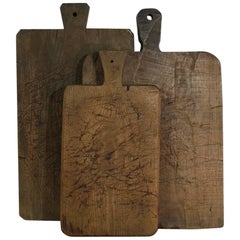 Collection of Three Rare French 19th Century, Wooden Chopping or Cutting Boards