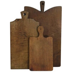 Collection of Three Rare French 19th Century, Wooden Chopping / Cutting Boards