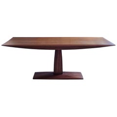 Handmade Contemporary Italian Design Mahogany One-Leg Table