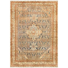 Small Tribal Antique Persian Malayer Rug
