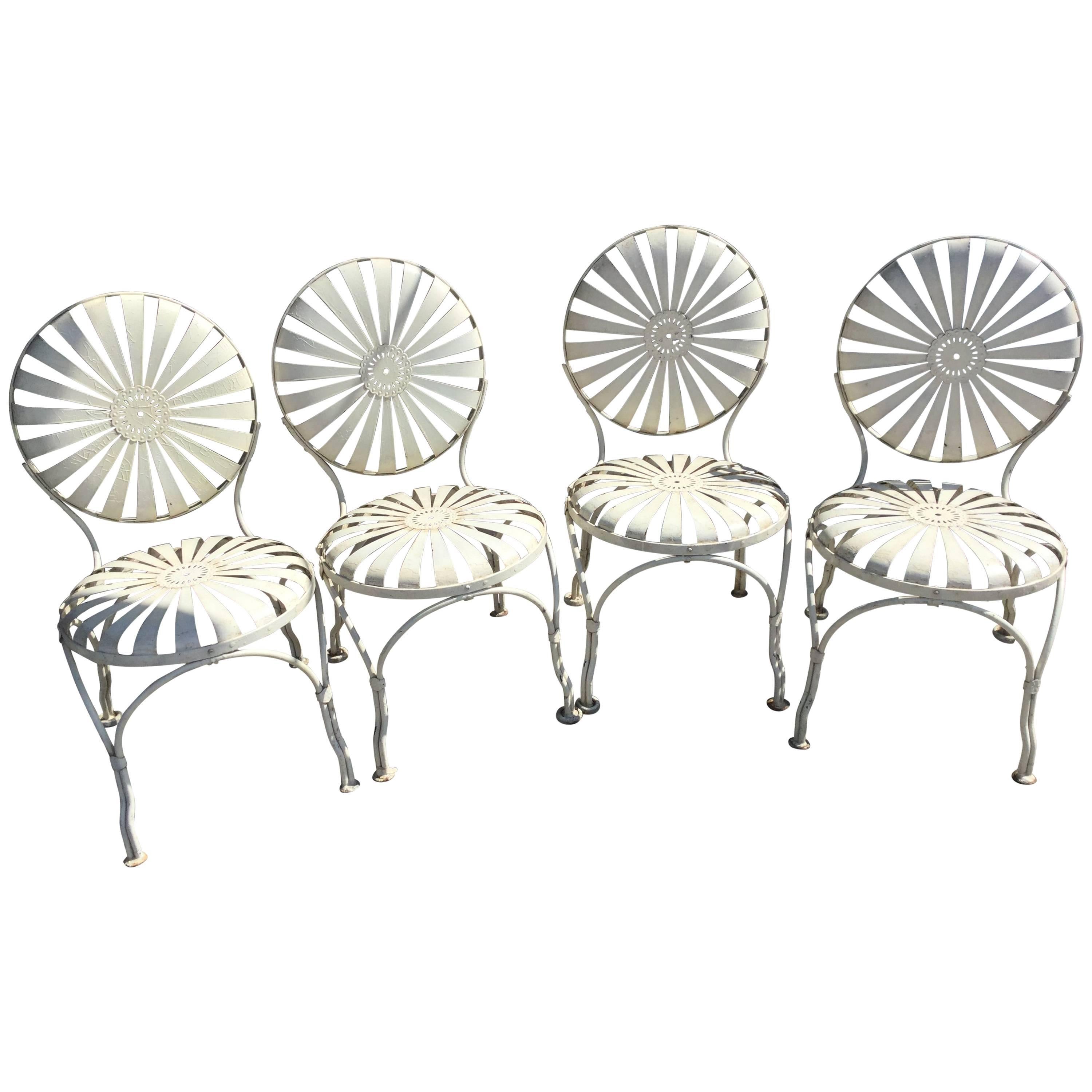 Set of Four Francois A. Carre Chairs French Patio