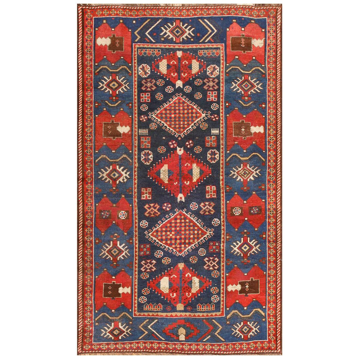 Small Antique Caucasian Kazak Rug