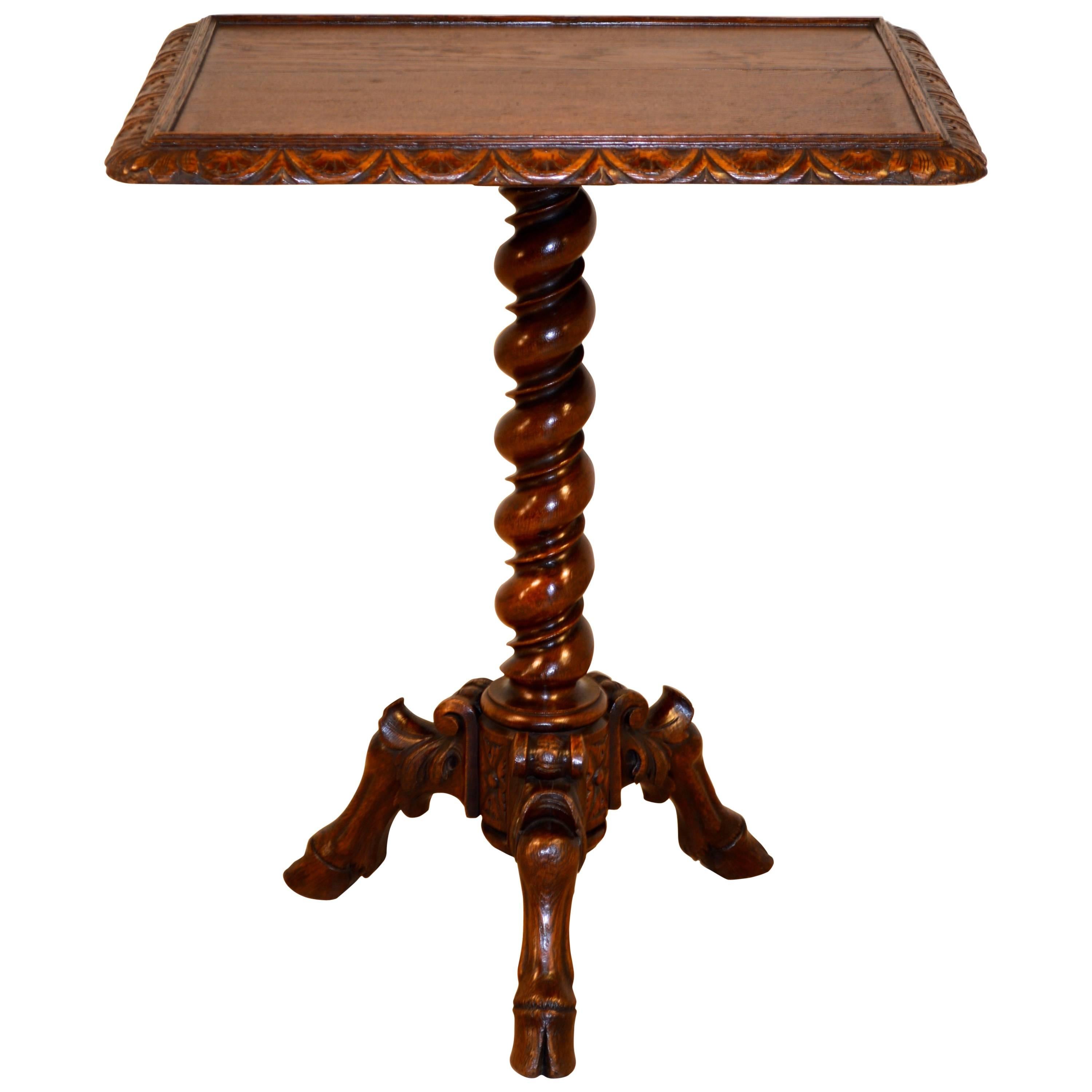 19th Century French Pedestal Side Table
