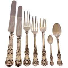 English King by Tiffany Sterling Silver Flatware Set Service 42 Pieces Dinner