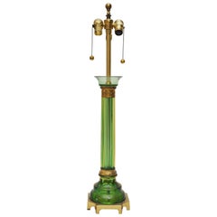 Marbro Green Seguso Glass Lamp