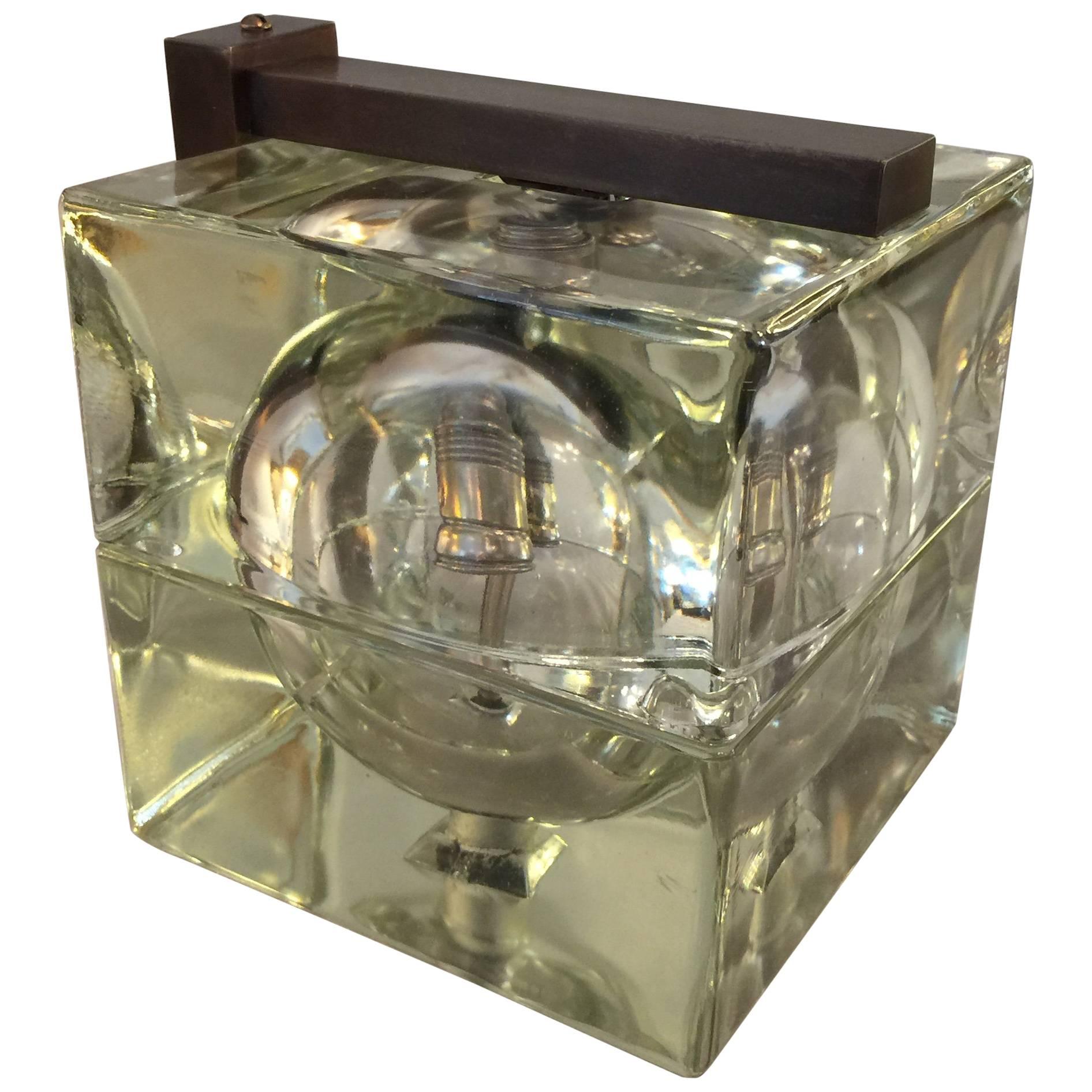Glass 'Cubosfera' Sconce by Alessandro Mendini