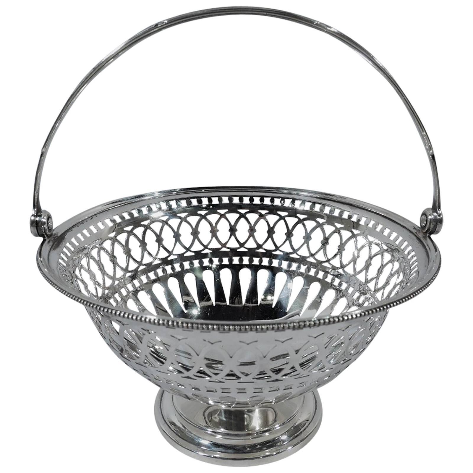 Gorham Edwardian Pierced Sterling Silver Basket