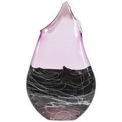 Purple Metamorphic, a purple, white & black glass sculpture by James Alexander