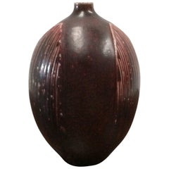 1950s Gerd Bogelund Oxblood Glazed Stoneware Vase for Royal Copenhagen