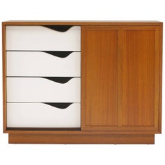 Harvey Probber Small Dresser Mahogany with White Drawers Beautifully Restored