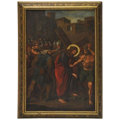 Late 18th Century, Painting of Christ Carrying the Cross