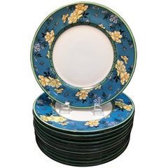 Set of 12 Art Deco Service Dinner Plates, circa 1920s, England 9