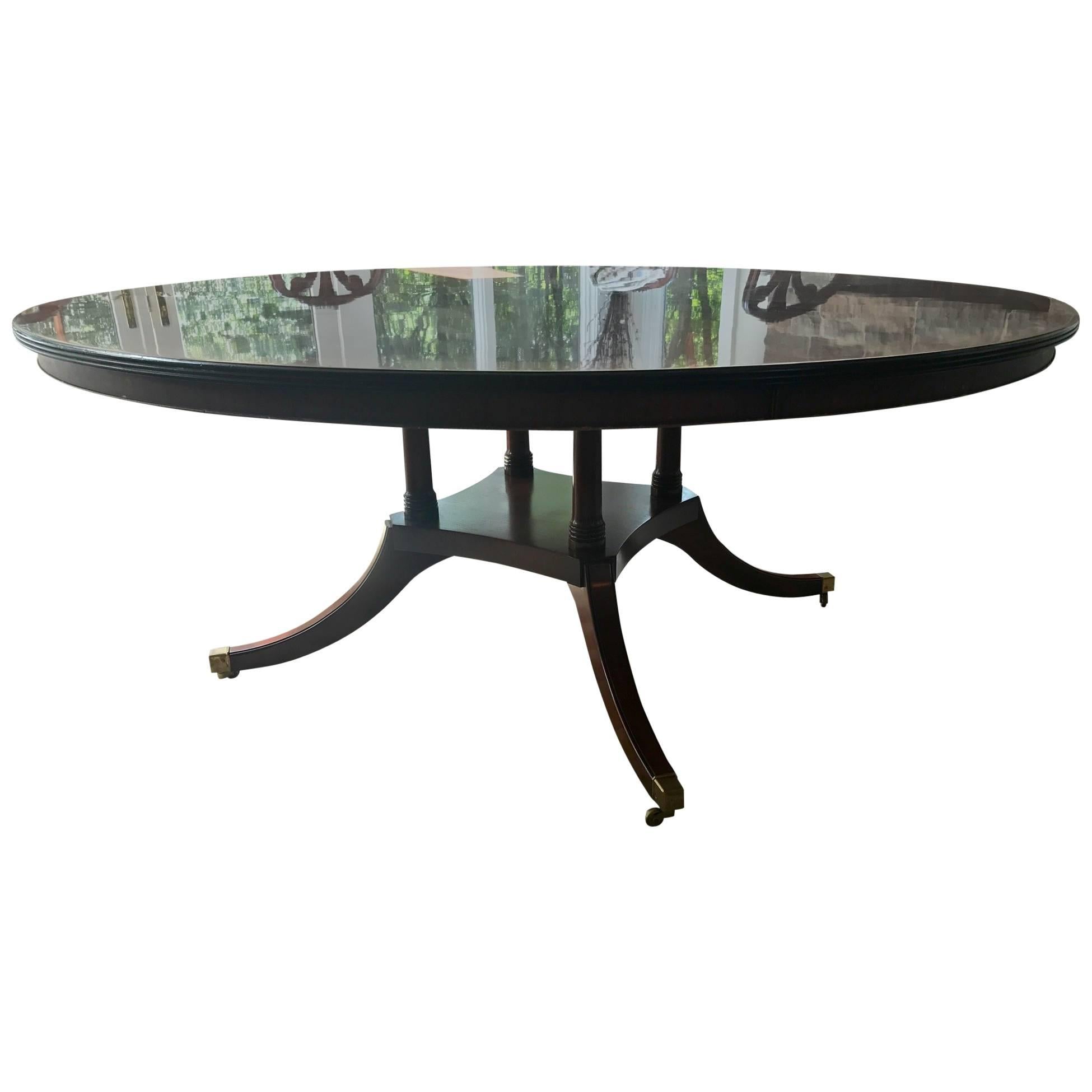 Monumental! Absolutely Fabulous Maison Jansen Style Round Mahogany Dining Table
