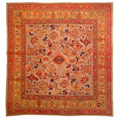 Late 19th Century Antique Turkish Oushak Rug