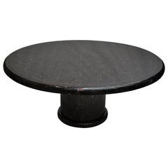 1980s Maitland-Smith Penshell Round Pedestal Dining Table