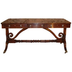 Antique Fine George III Period Rosewood Library Table Dating, circa 1810