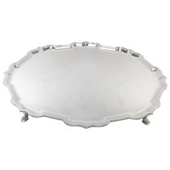 Oval Footed Tray / Salver, English, Sterling Silver, CJ Vander