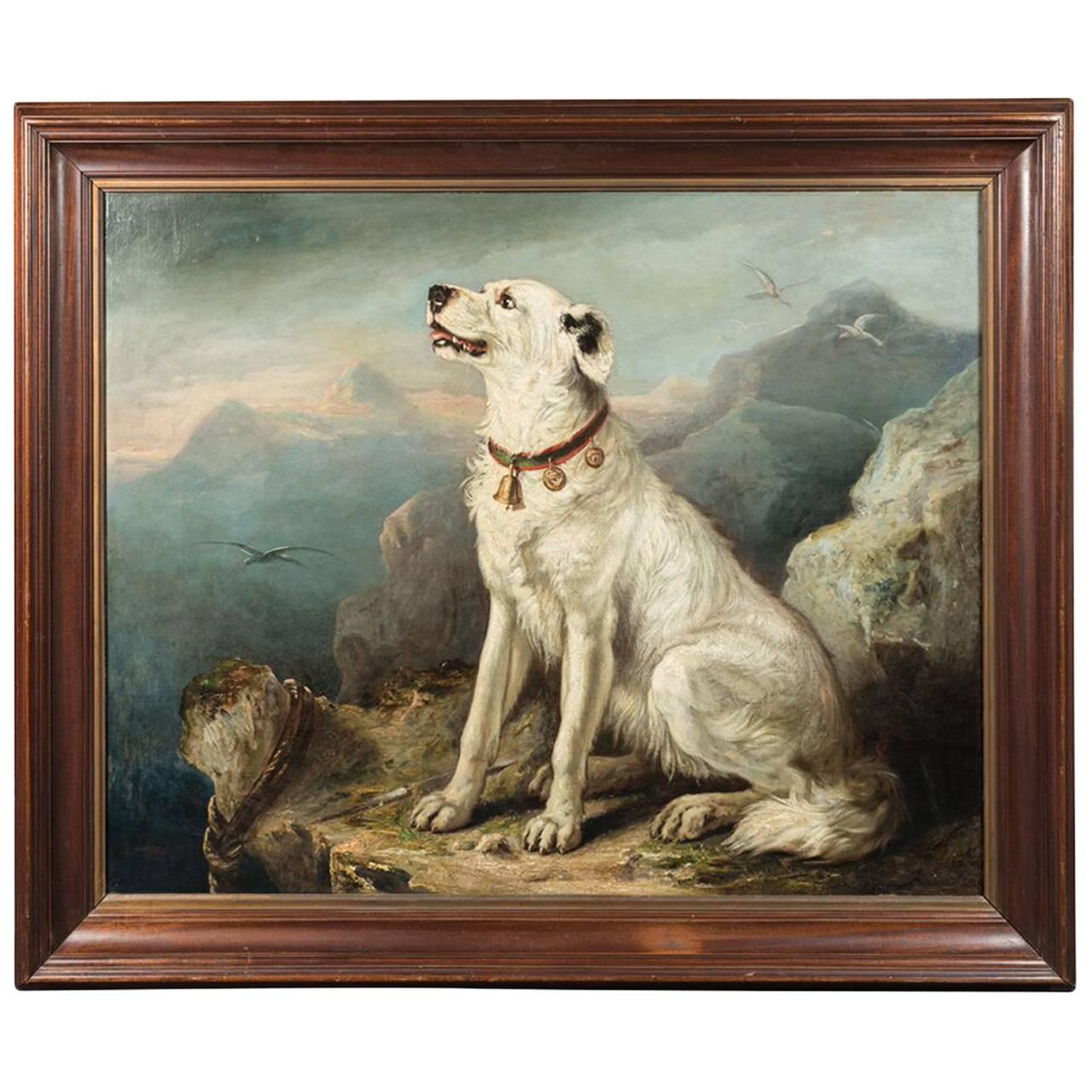 Massive, 19th Century Dog Portrait