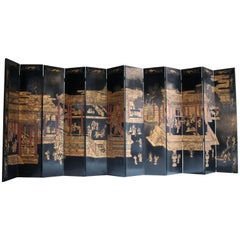 12-Panel Coromandel Double Sided Chinese Screen