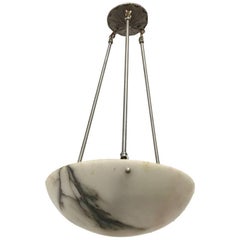 French Art Deco Alabaster Chandelier