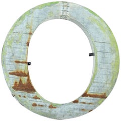 Large Metal Letter O, Industrial Sign, Czechoslovakia, circa 1960