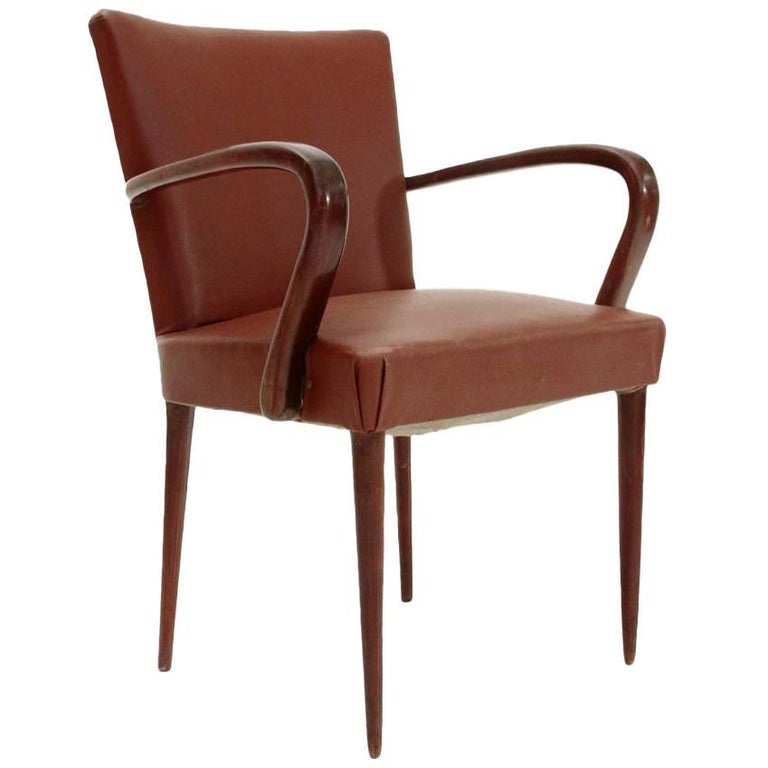 Italian Art Deco Desk Chair at 1stDibs