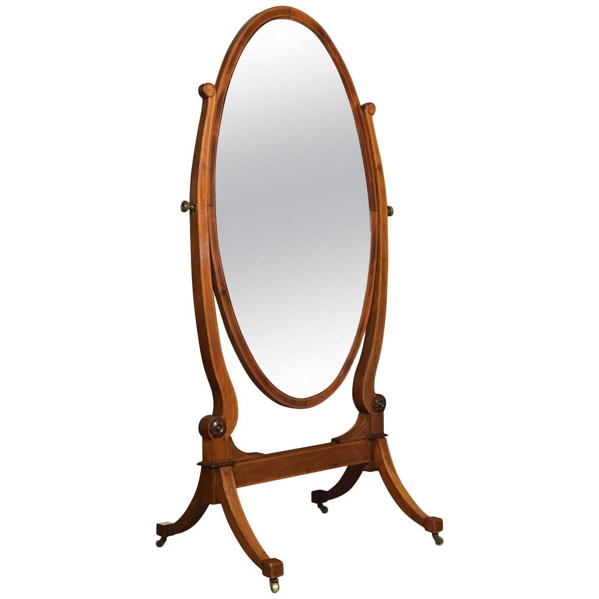 Edwardian Cheval Mirror