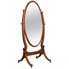 Antique Edwardian Cheval Mirror