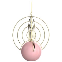 Aeneas Pink Brass Light by Iacoli & McAllister, Handmade in USA