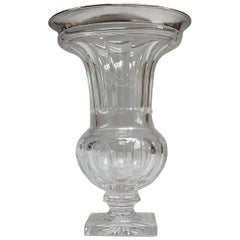 Sterling Silver Mounted Crystal Vase by Gebrüder Kühn, Late 20th Century
