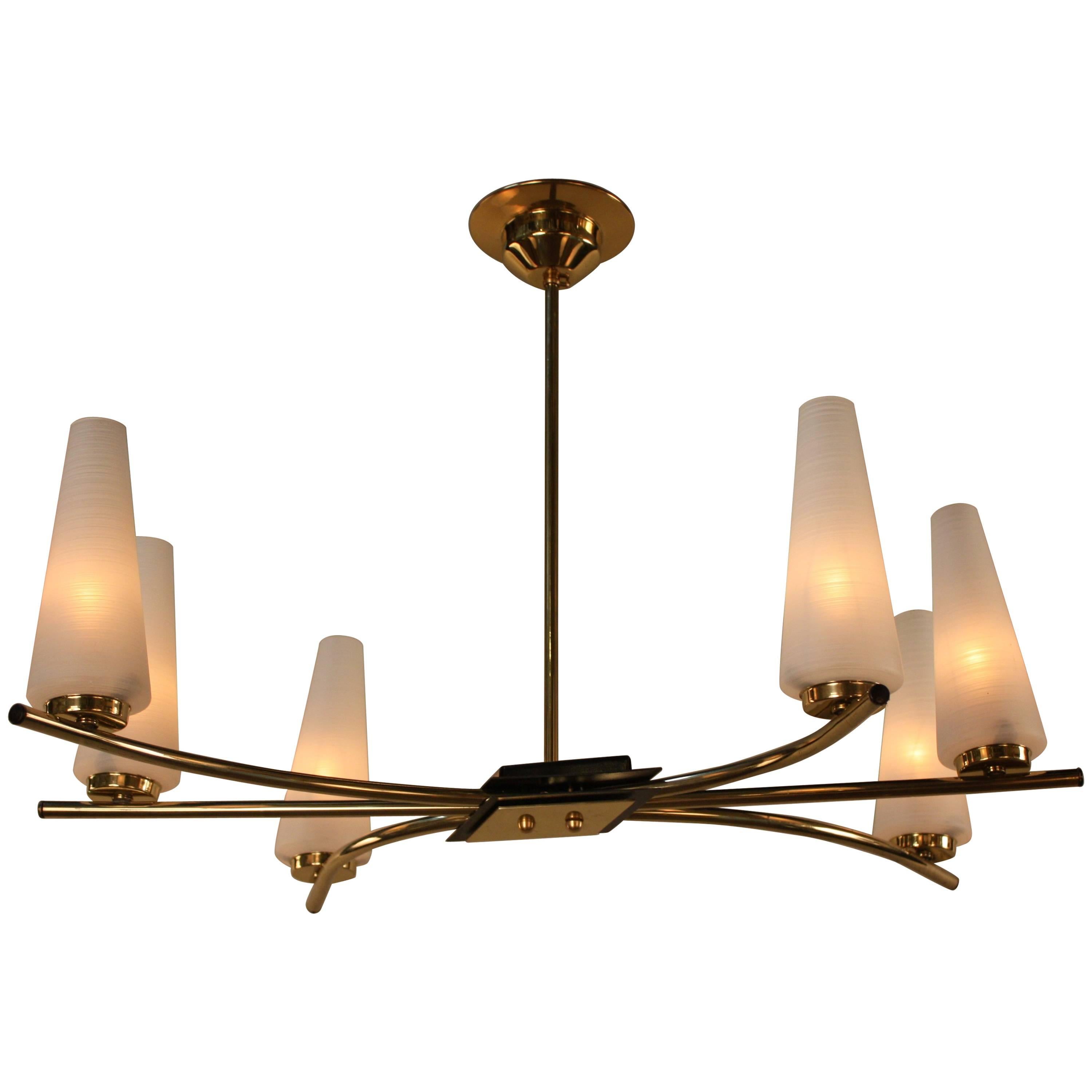 Elegant French Midcentury Chandelier