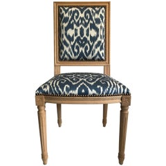 Louis XVI Style Dining Chair with Madeline Weinrib Silk Ikat Upholstery 3
