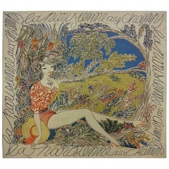 Print on Canvas "La Parisienne Aux Champs" by Touchagues