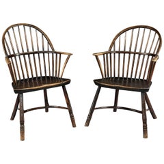 Pair of Windsor Bow-Back Armchairs