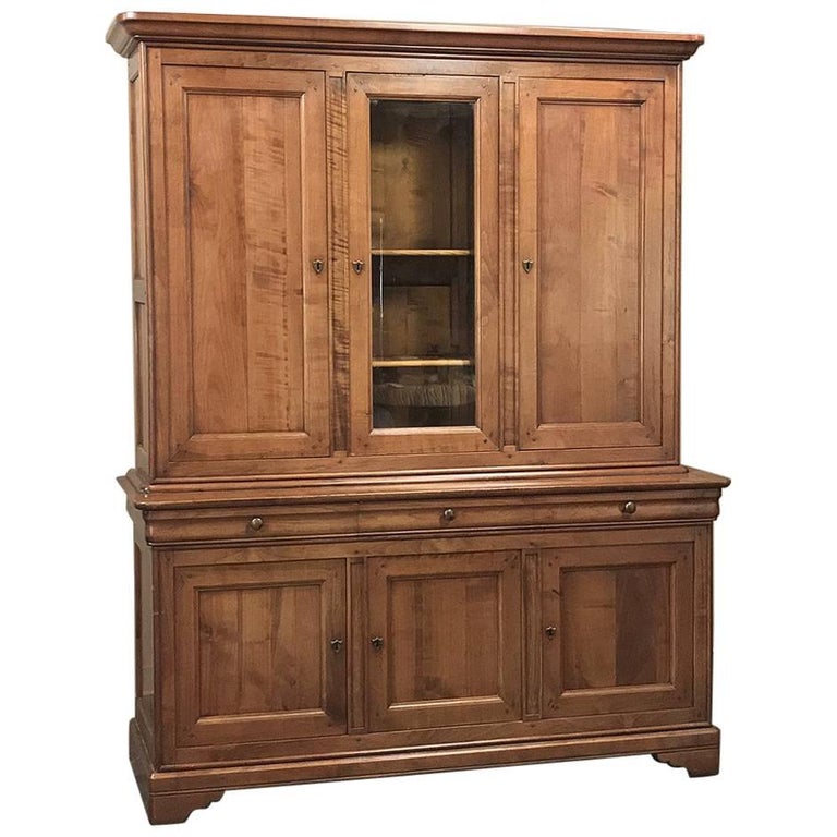 Antique French Louis Philippe Cherrywood Bookcase For Sale at 1stdibs