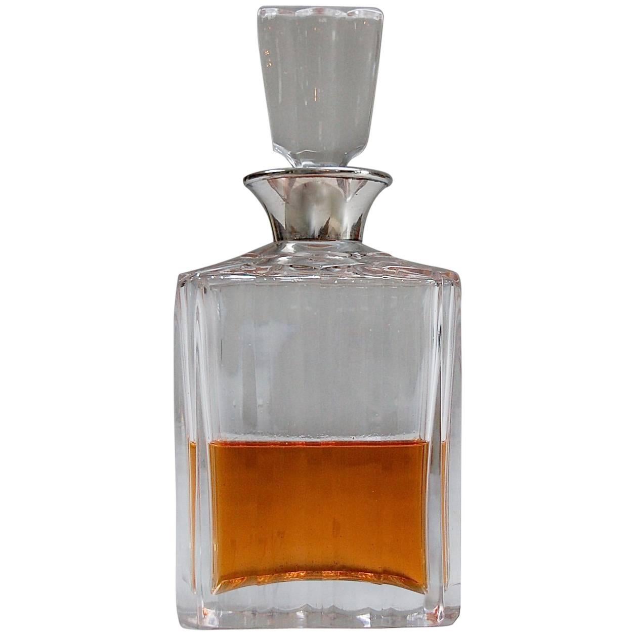 Sterling Silver Mounted Crystal Decanter by Gebrüder Kühn, Late 20th Century