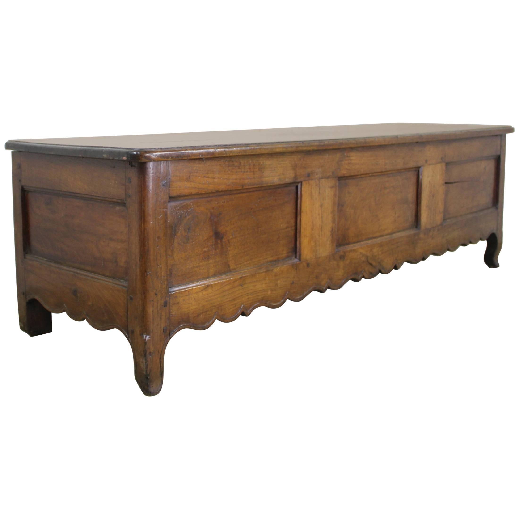Fancifully Carved Louis XV Chestnut Coffer