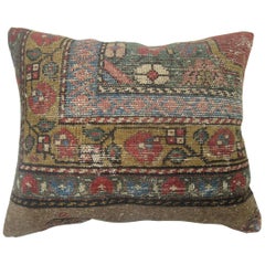 Vintage Persian Serab Border Rug Pillow