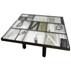 Contemporary Art Design Customizable Rectangular Porcelain Steel Table
