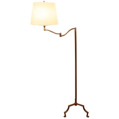 French Bronze Swing Arm Bronze Floor Lamps