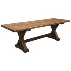 Antique Rustic Country French Trestle Table