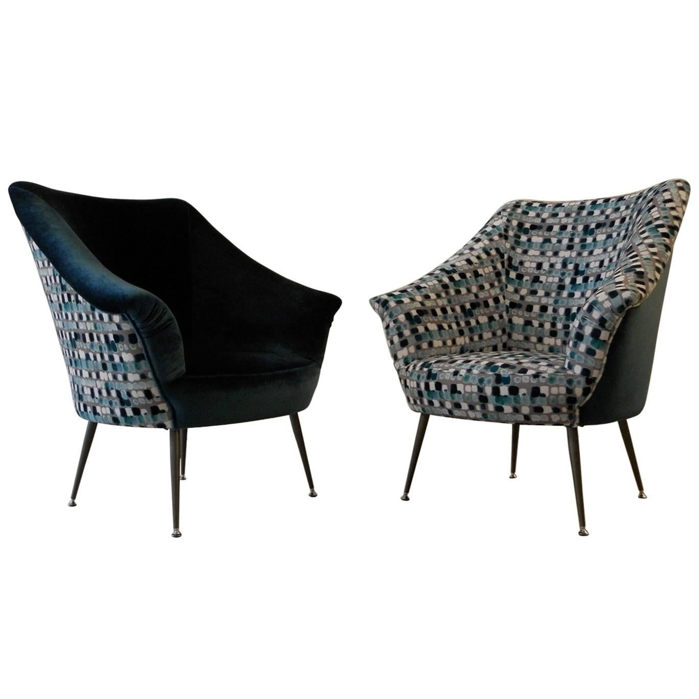 Donato & Donata 1950s and 1960s Italian Design Style Armchairs For Sale