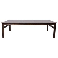 Bronze and Travertine Coffee Table