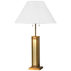 Mid-Century Polished Brass Lamp, Willy Rizzo