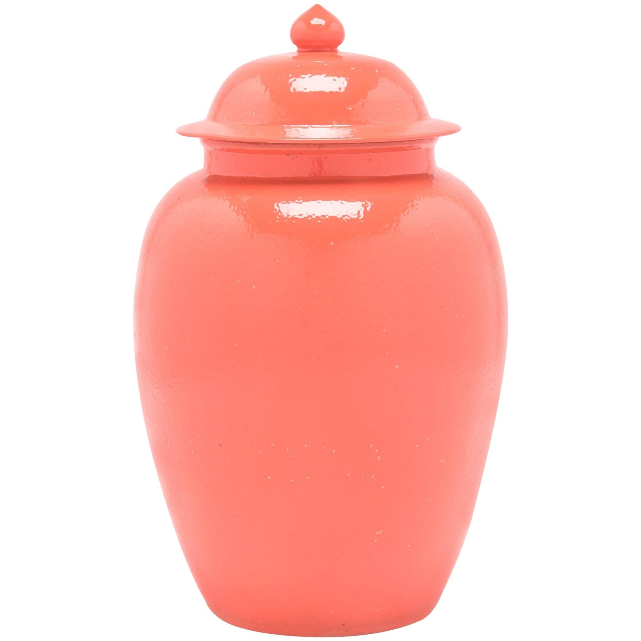 Chinese Persimmon Baluster Jar