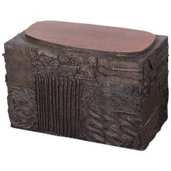 Paul Evans Sculpted Bronze Side Table 11
