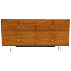 Thin Edge Ten-Drawer Walnut Dresser by George Nelson, Excellent Condition