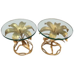 Pair of Arthur Court Lily Accent Tables
