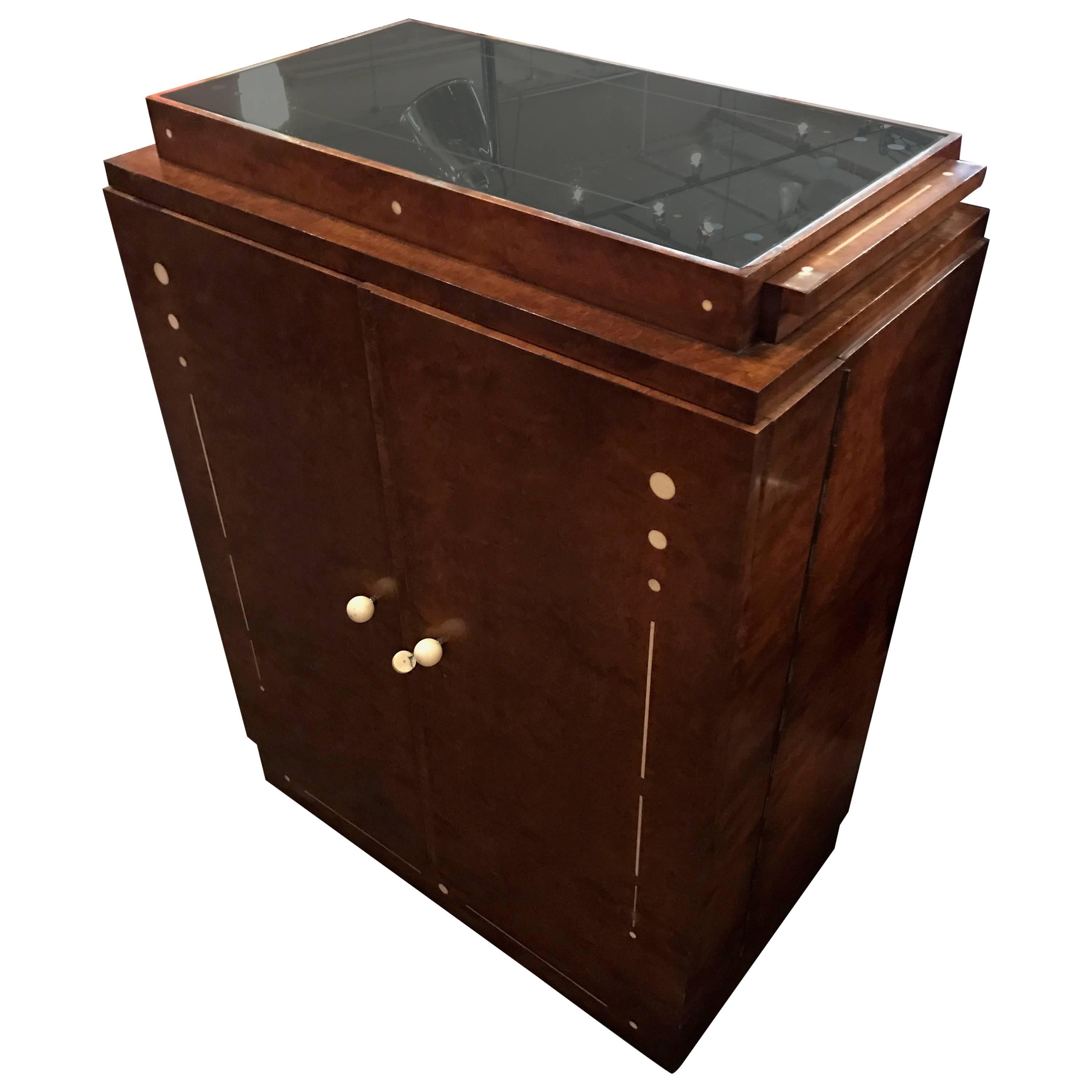 Art Deco Cabinet Bar with Storage, Shelves Unique